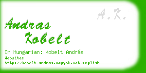 andras kobelt business card